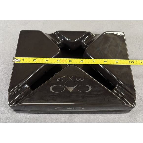2009 CAO MX2 Ceramic Cigar Ashtray, Tabletop, 10 in x 7.5 inches, Black Charity - Picture 12 of 14